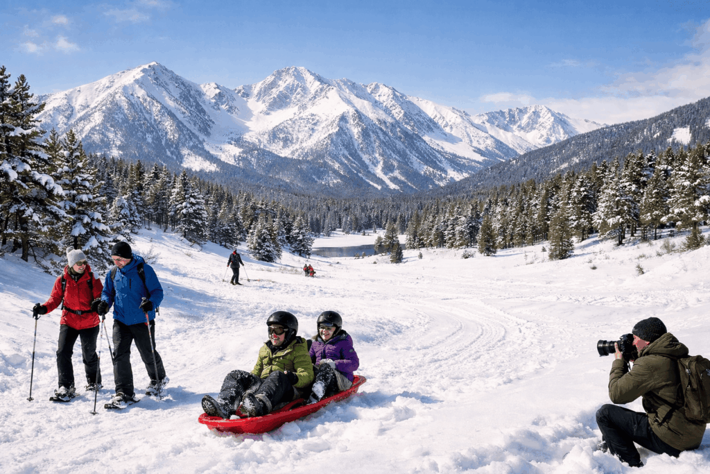 Activités neige dans les Pyrénées-Orientales en hiver.
